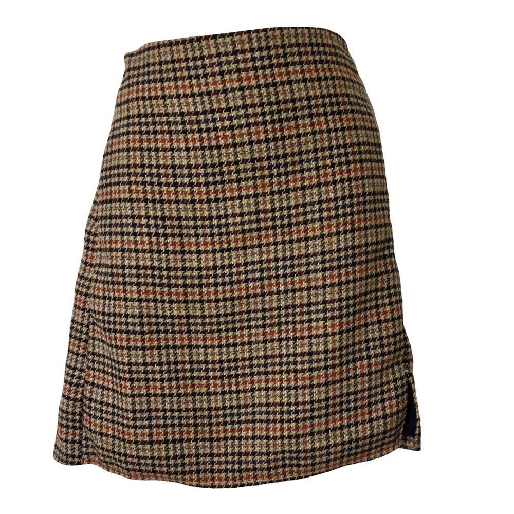 Classic Houndstooth A-Line Skirt